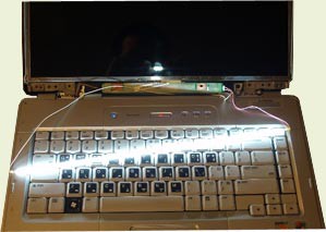 Replacing the laptop’s backlight